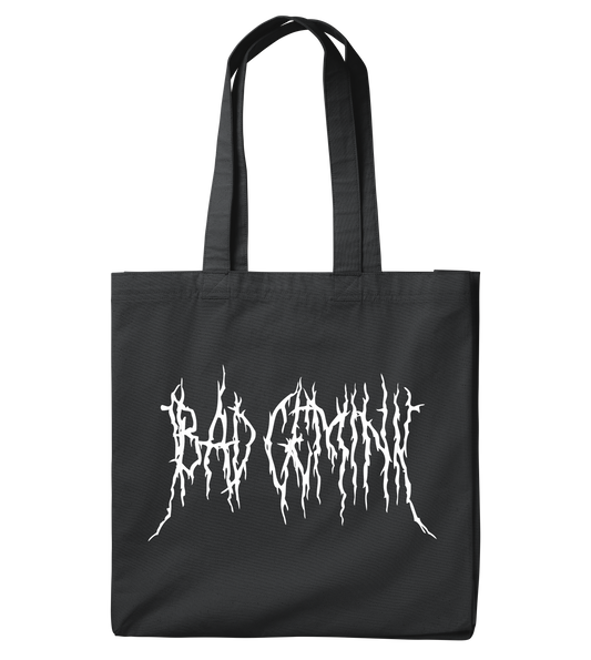 bad gemini black metal large tote