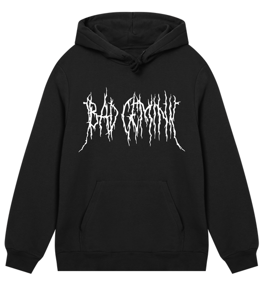 bad gemini black metal hoodie