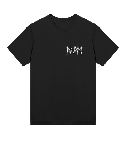 bad gemini black metal logo women's tee