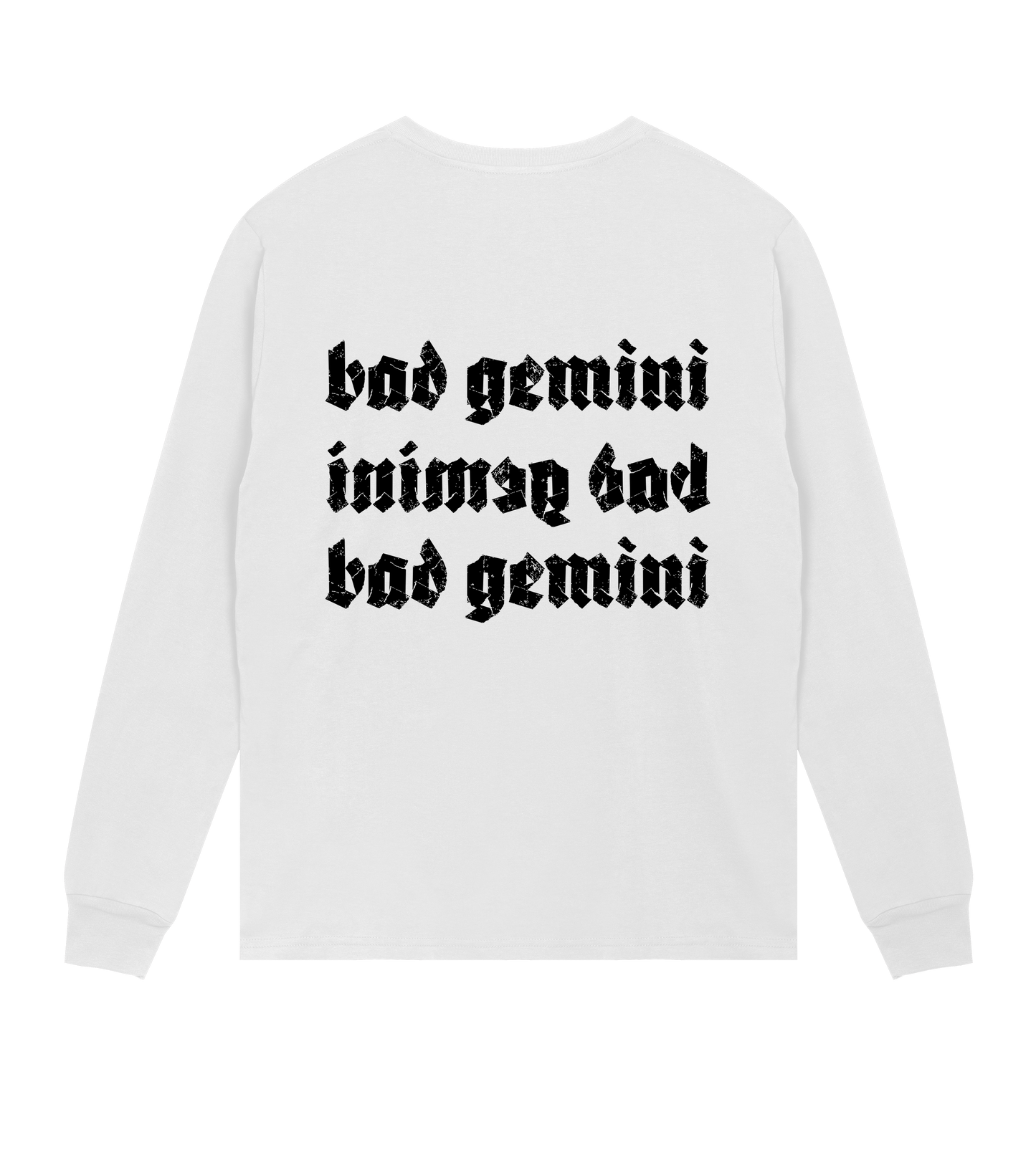 bad gemini backwards again long sleeve tee