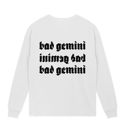 bad gemini backwards again long sleeve tee